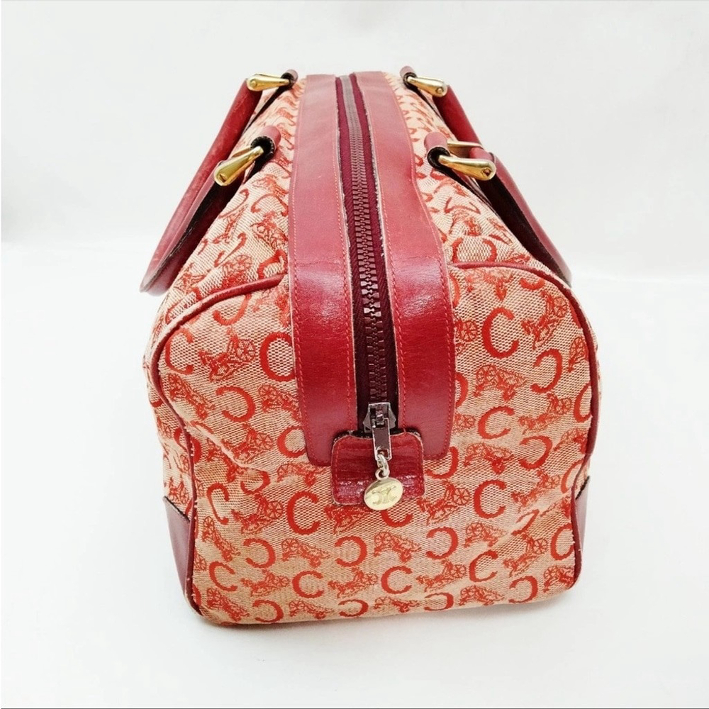 Celine Red Canvas Boston Bag - Rehab Corner Wear - Picture 3 of 16